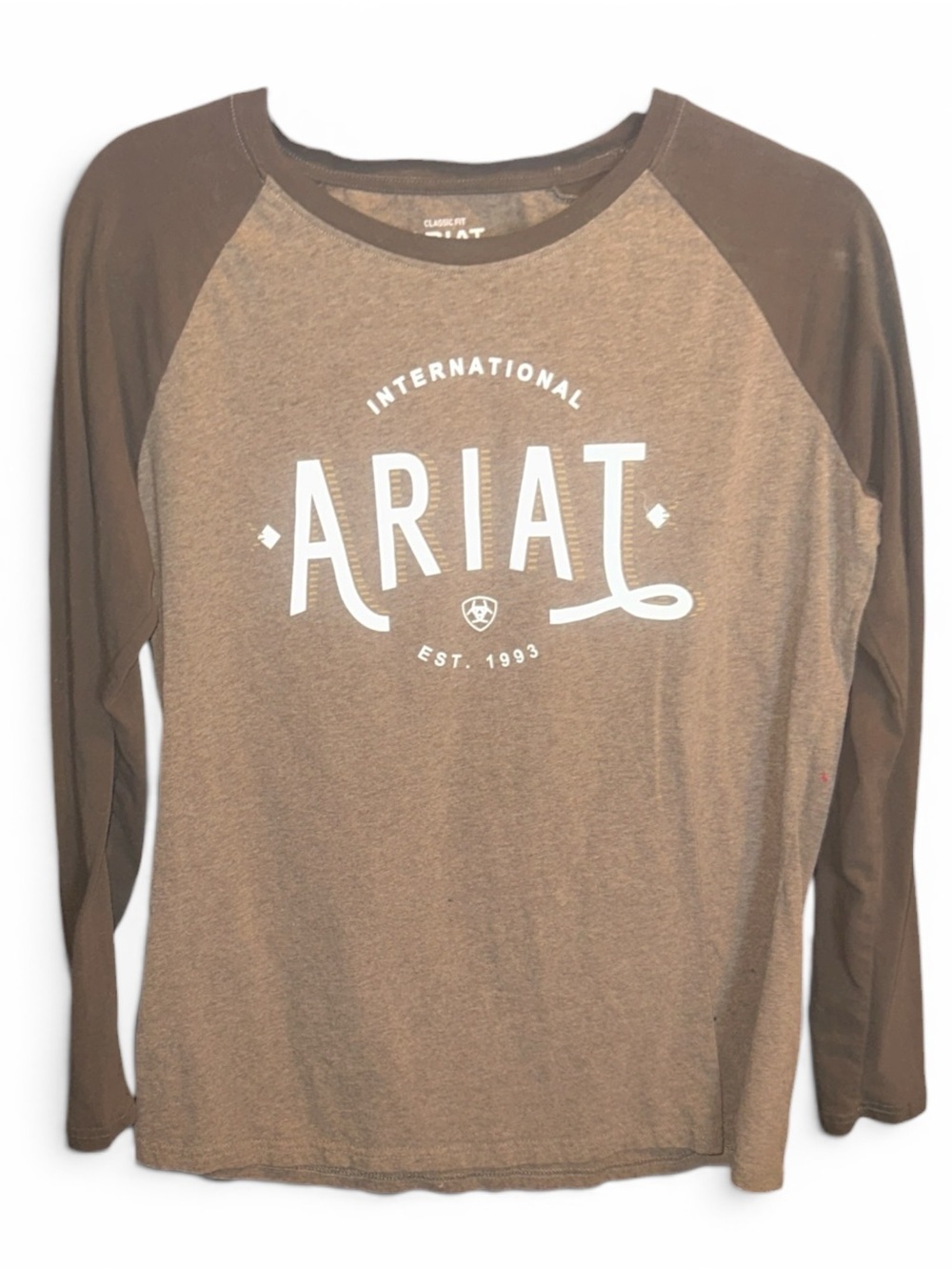 Ariat Lg Two-Tone Brown Raglan Shirt